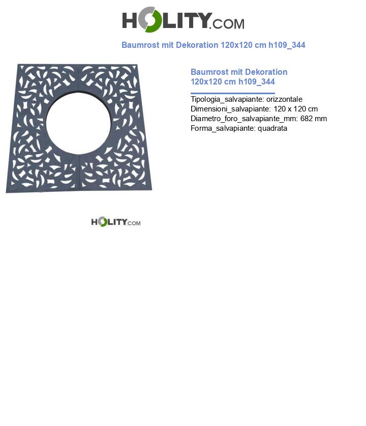 Baumrost mit Dekoration 120x120 cm h109_344