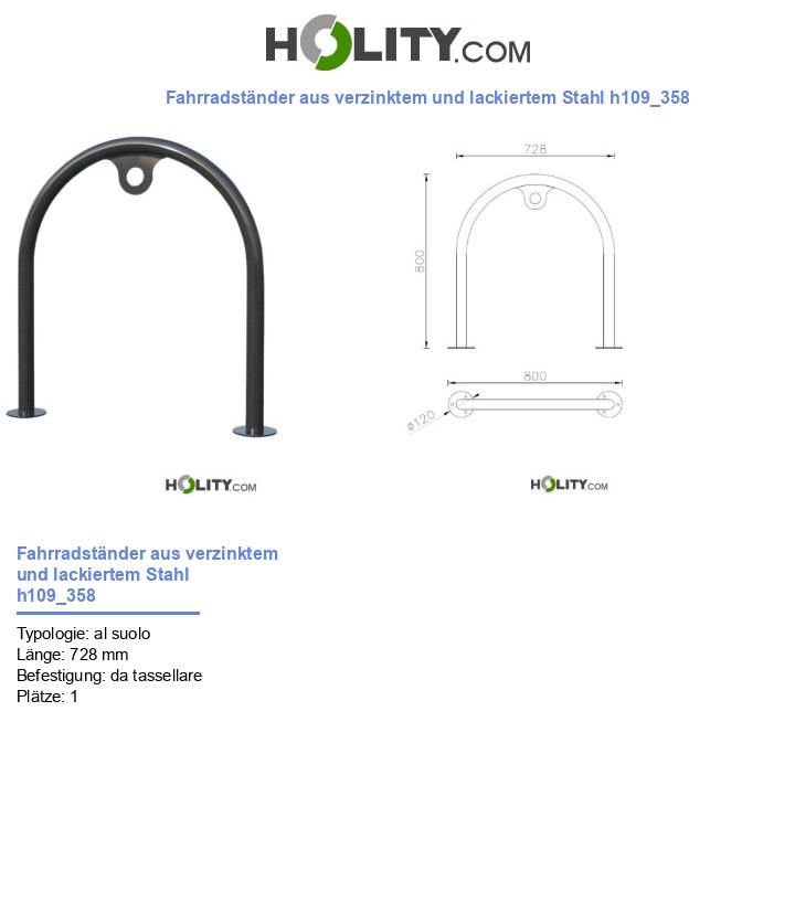 Fahrradständer aus verzinktem und lackiertem Stahl h109_358