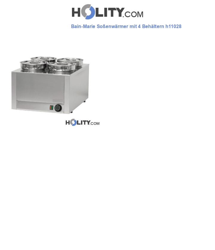Bain-Marie Soßenwärmer mit 4 Behältern h11028