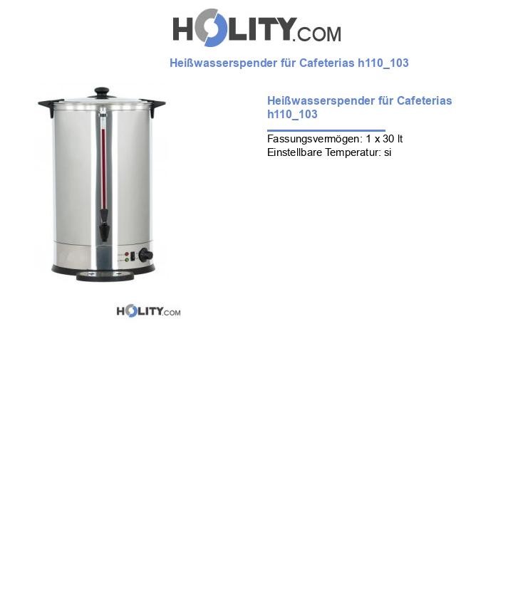 Heißwasserspender für Cafeterias h110_103