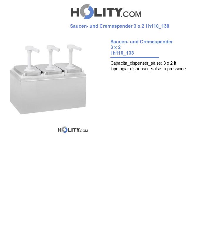 Saucen- und Cremespender 3 x 2 l h110_138