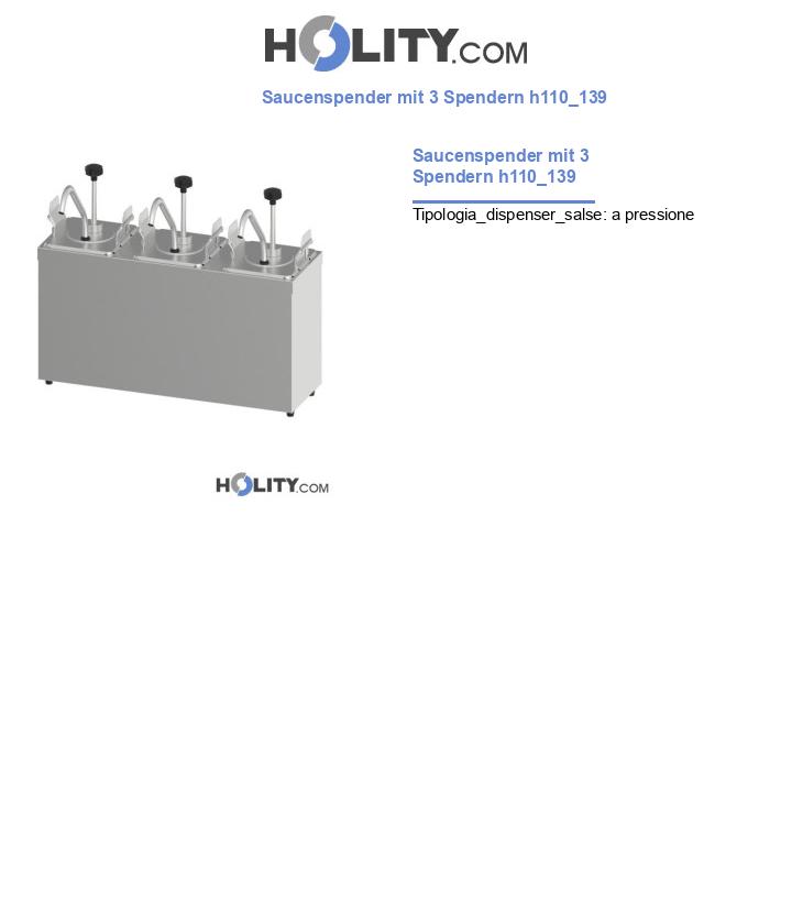 Saucenspender mit 3 Spendern h110_139