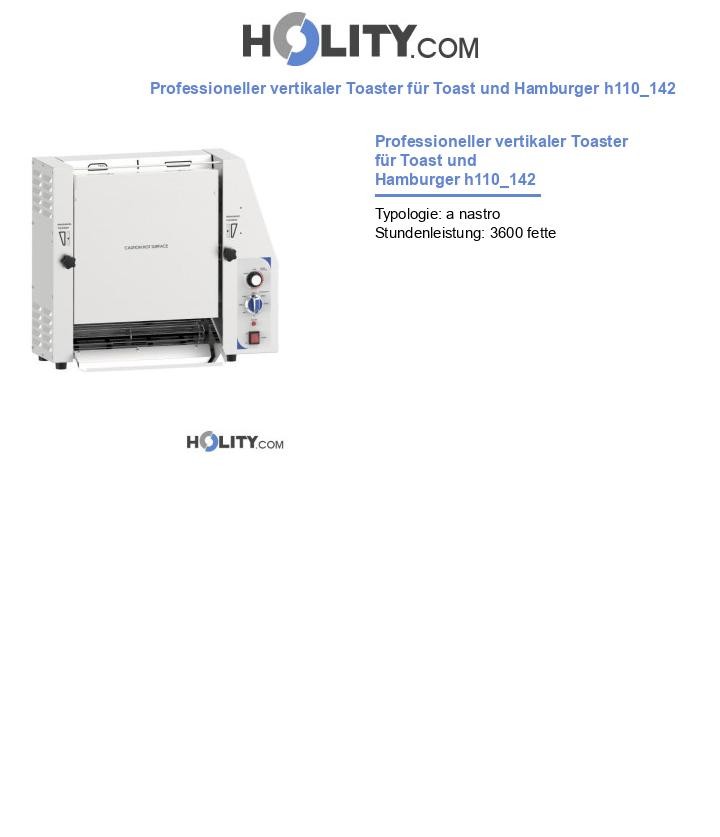 Professioneller vertikaler Toaster für Toast und Hamburger h110_142