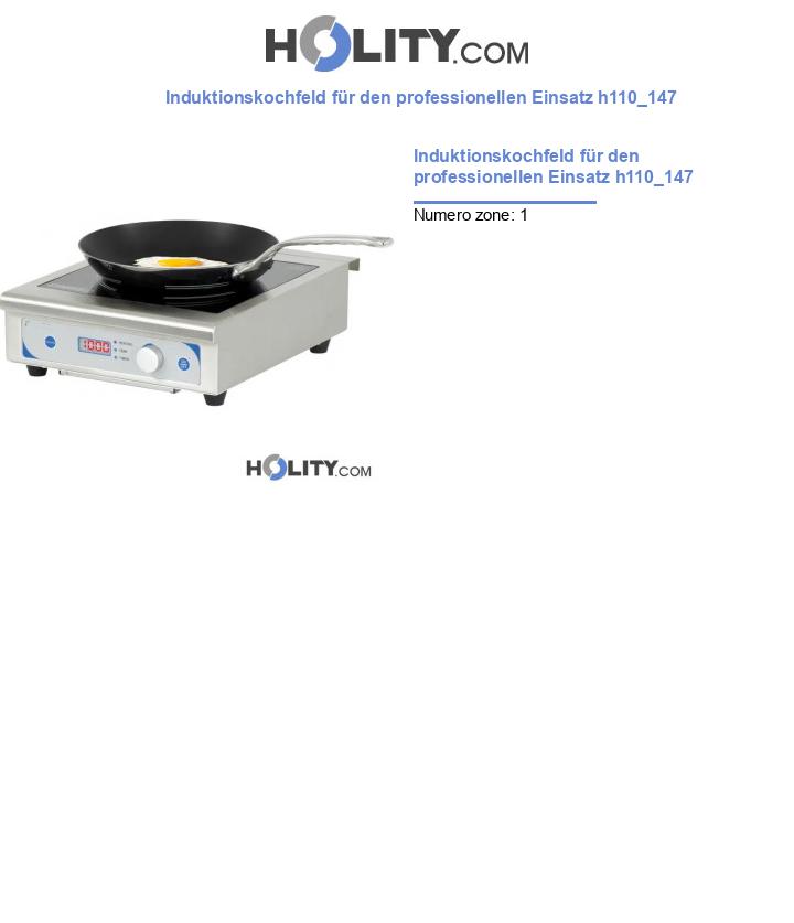 Induktionskochfeld für den professionellen Einsatz h110_147