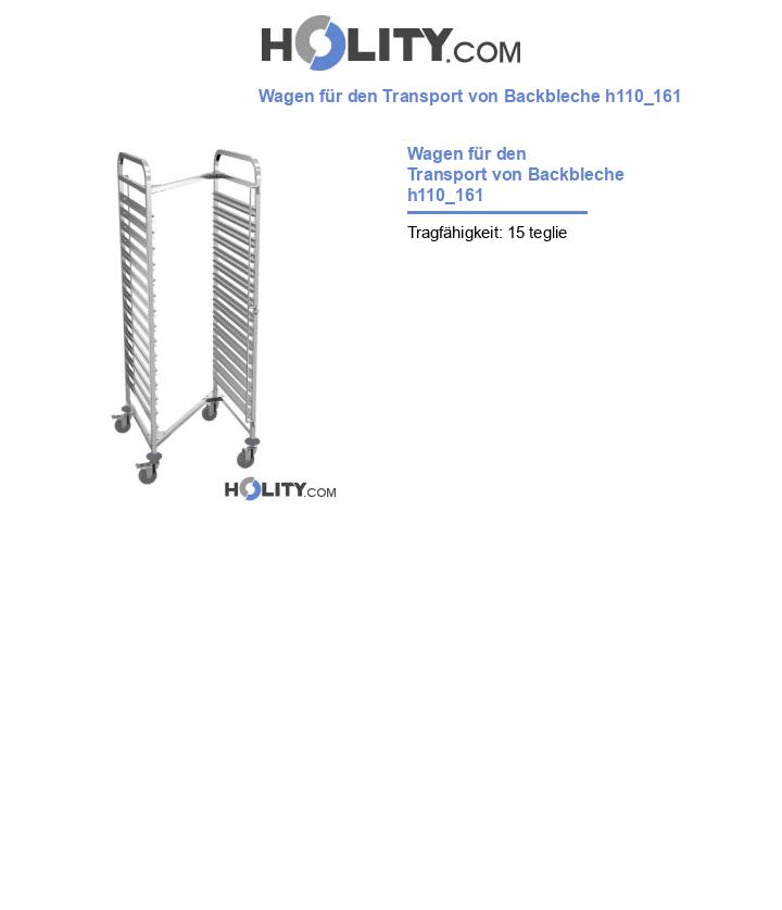 Wagen für den Transport von Backbleche h110_161
