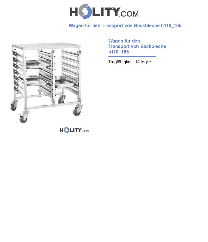 Wagen für den Transport von Backbleche h110_165