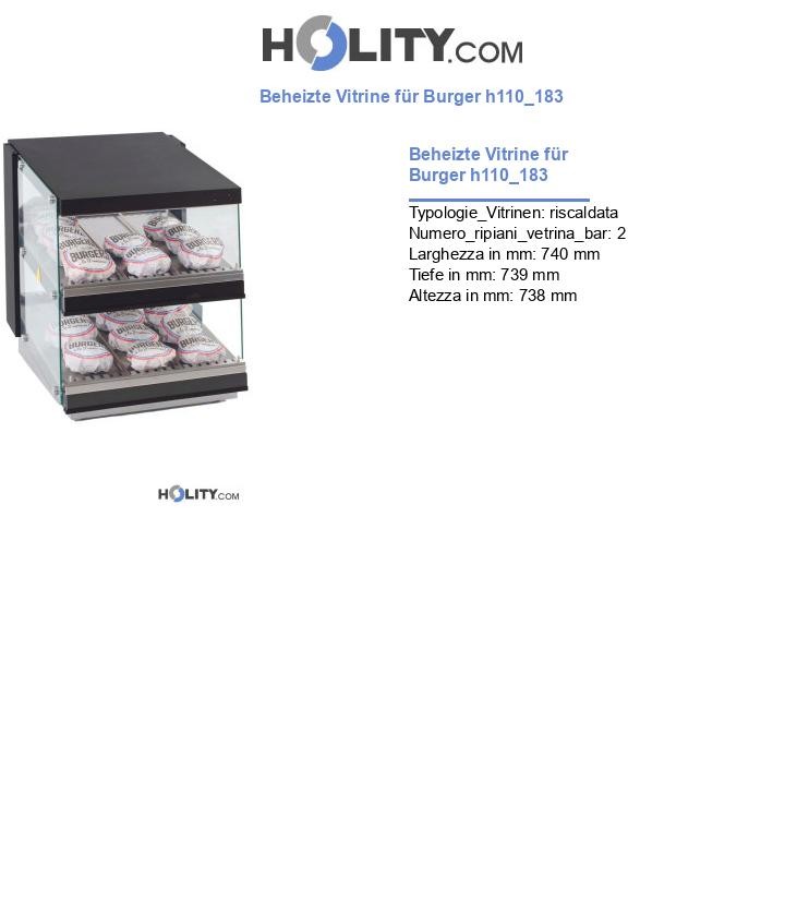 Beheizte Vitrine für Burger h110_183