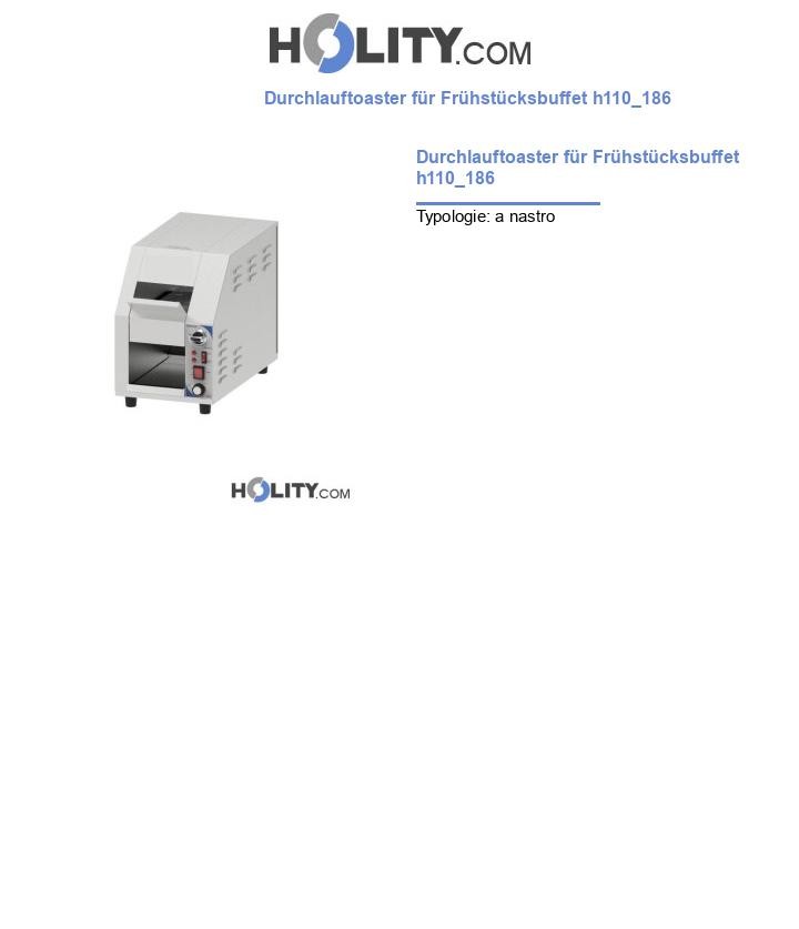 Durchlauftoaster für Frühstücksbuffet h110_186