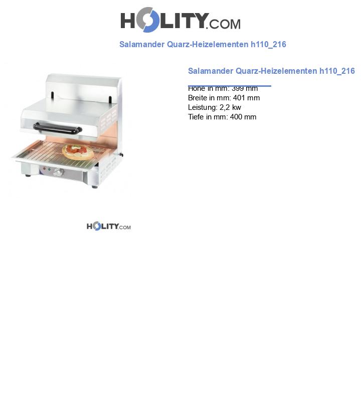 Salamander Quarz-Heizelementen h110_216
