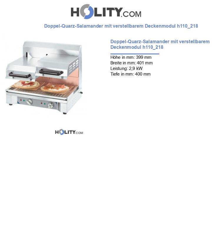 Doppel-Quarz-Salamander mit verstellbarem Deckenmodul h110_218