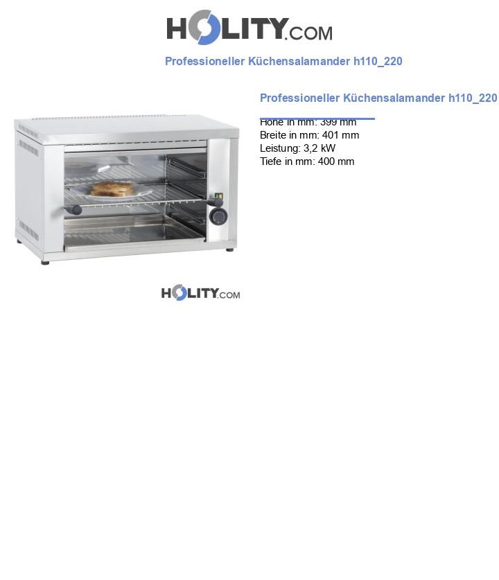 Professioneller Küchensalamander h110_220