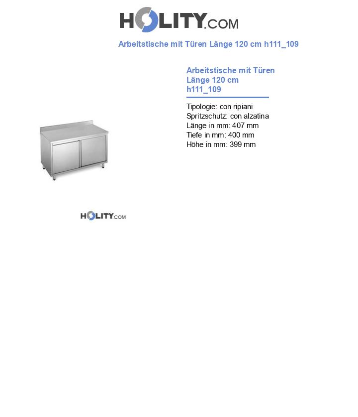 Arbeitstische mit Türen Länge 120 cm h111_109