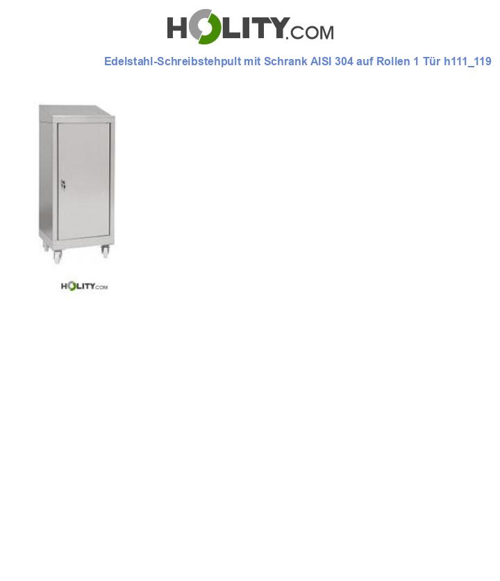 Schreibstehpult aus Edelstahl h111_119