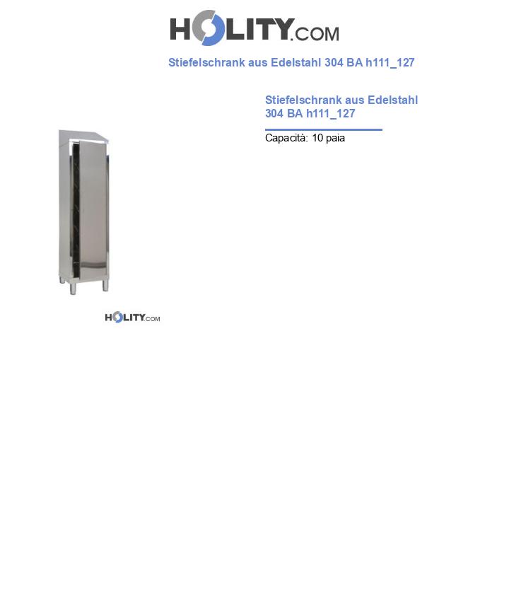 Stiefelschrank aus Edelstahl 304 BA h111_127