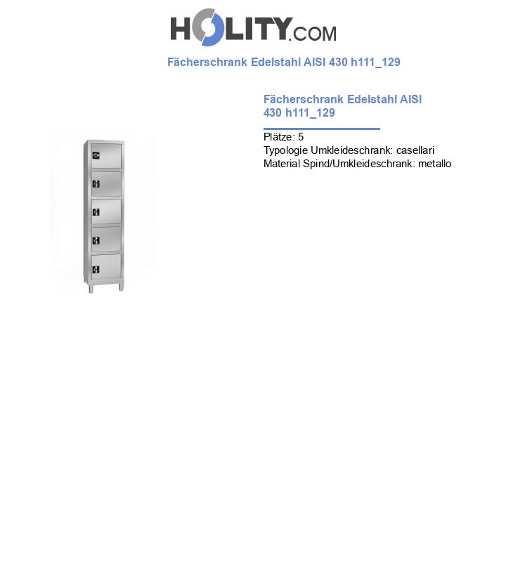 Fächerschrank Edelstahl AISI 430 h111_129