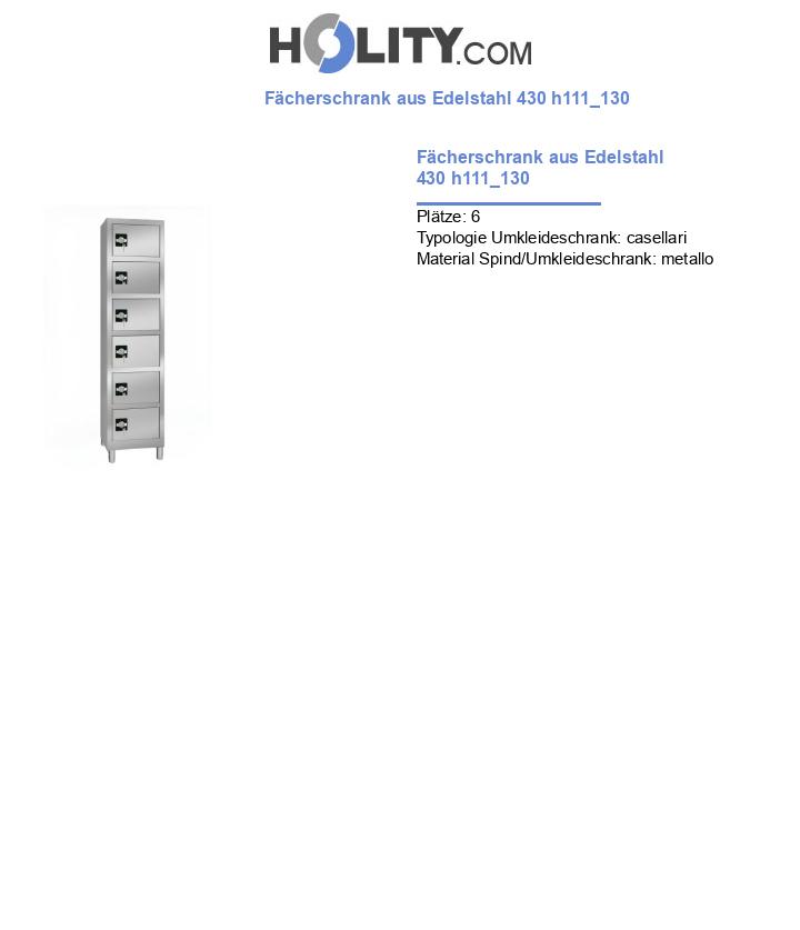 Fächerschrank aus Edelstahl 430 h111_130