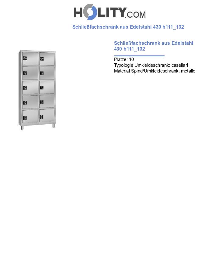Schließfachschrank aus Edelstahl 430 h111_132
