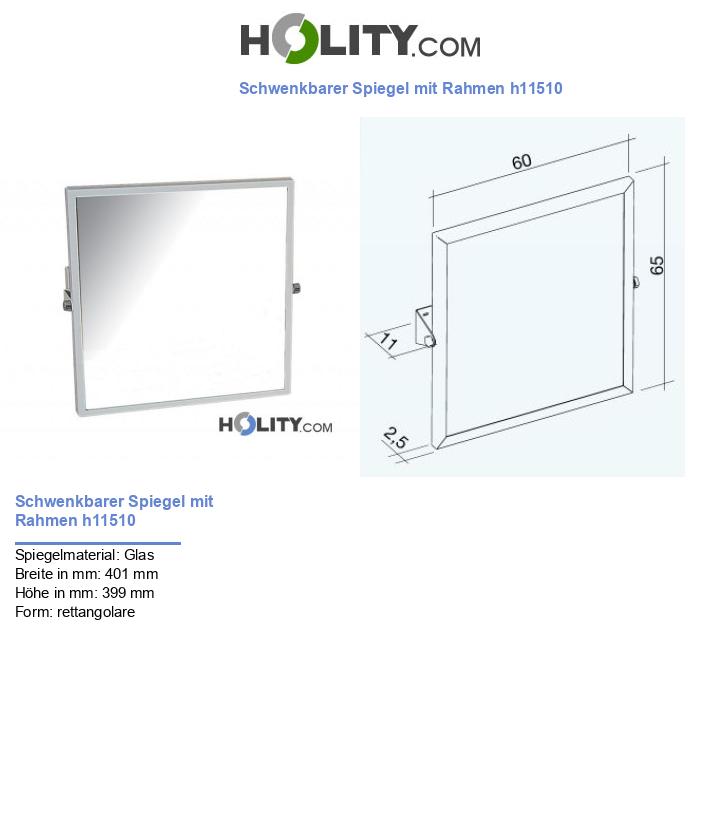 Schwenkbarer Spiegel mit Rahmen h11510