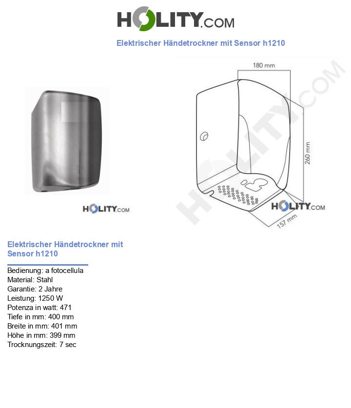 Elektrischer Händetrockner mit Sensor h1210