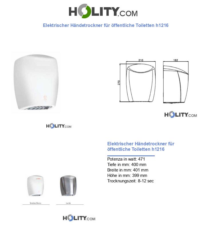 Elektrischer Händetrockner für öffentliche Toiletten h1216