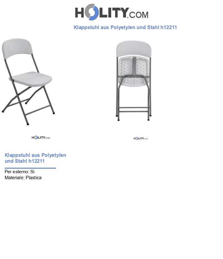 Klappstuhl aus Polyetylen und Stahl h12211