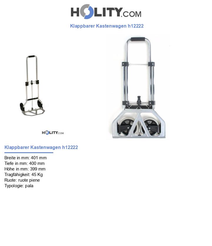 Klappbarer Kastenwagen h12222