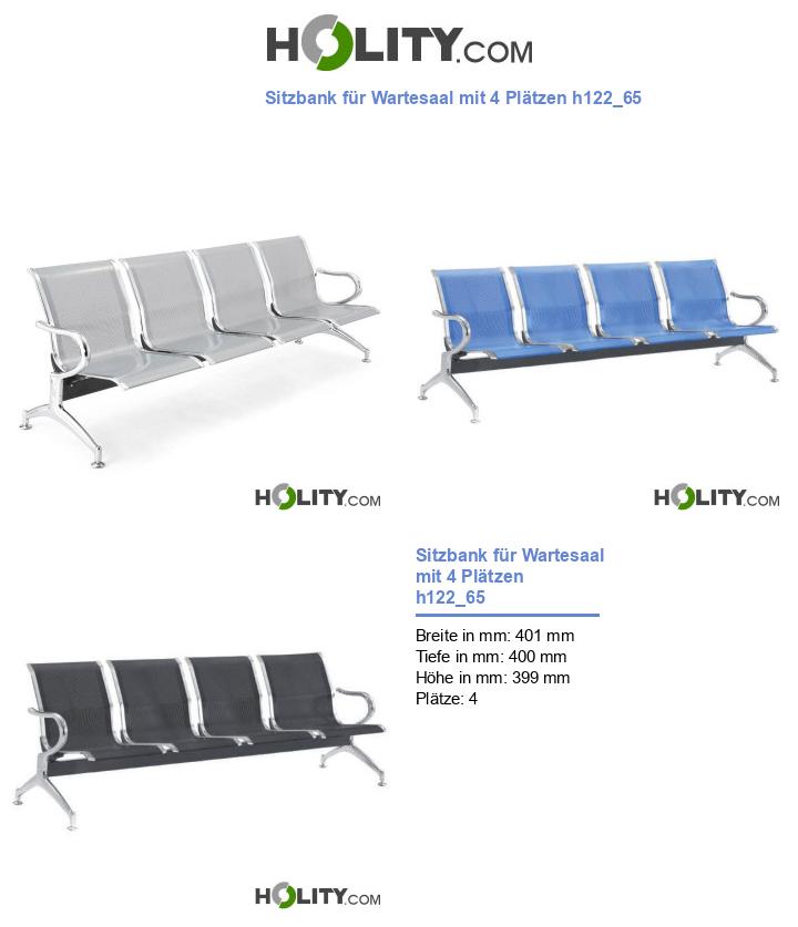 Sitzbank für Wartesaal mit 4 Plätzen h122_65