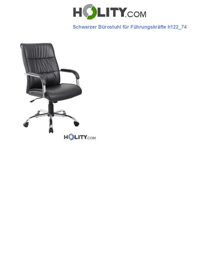 Schwarzer Bürostuhl für Führungskräfte h122_74
