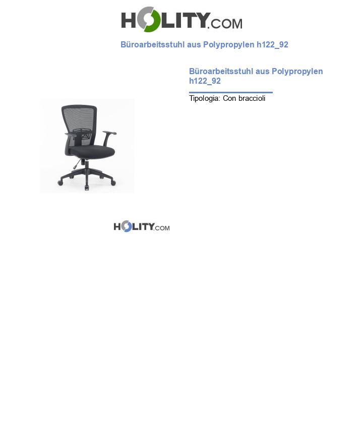 Büroarbeitsstuhl aus Polypropylen h122_92