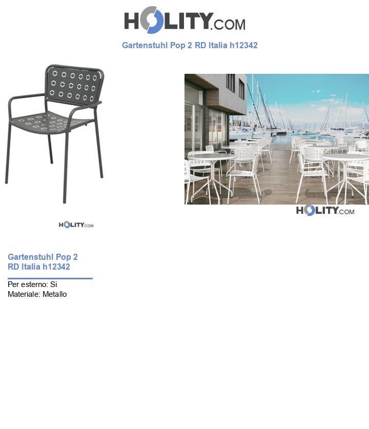 Gartenstuhl Pop 2 RD Italia h12342