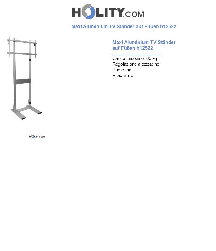 Maxi Aluminium TV-Ständer auf Füßen h12522