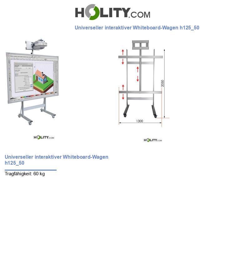 Universeller interaktiver Whiteboard-Wagen h125_50