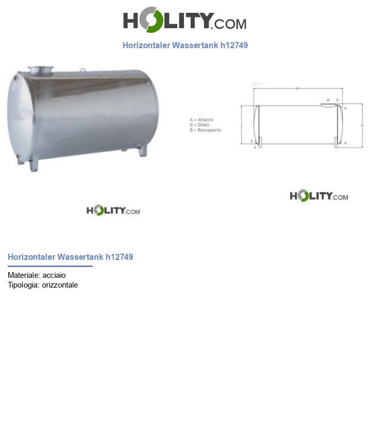 Horizontaler Wassertank h12749