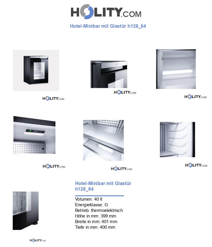 Hotel-Minibar mit Glastür h128_64