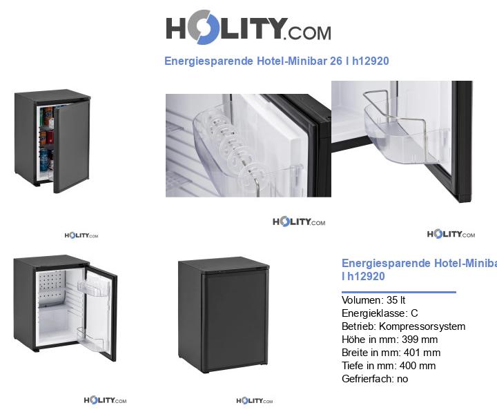 Energiesparende Hotel-Minibar 26 l h12920
