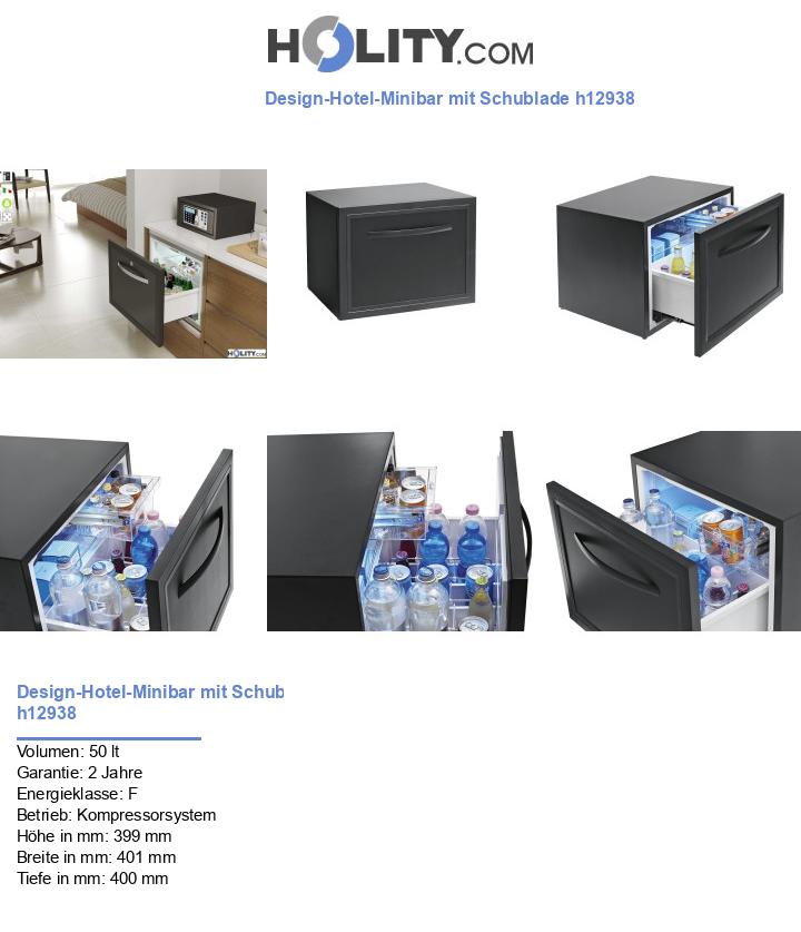 Design-Hotel-Minibar mit Schublade h12938