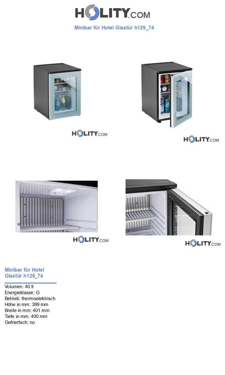 Minibar für Hotel Glastür h129_74