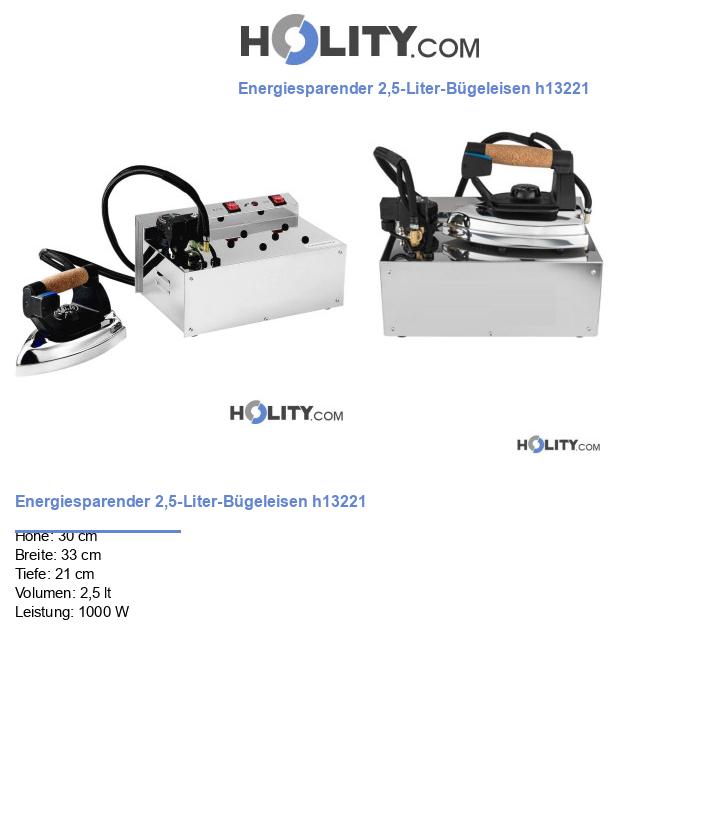 Energiesparender 2,5-Liter-Bügeleisen h13221
