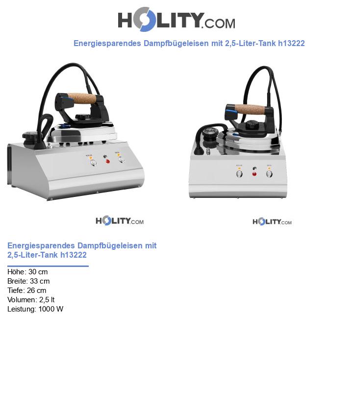 Energiesparendes Dampfbügeleisen mit 2,5-Liter-Tank h13222