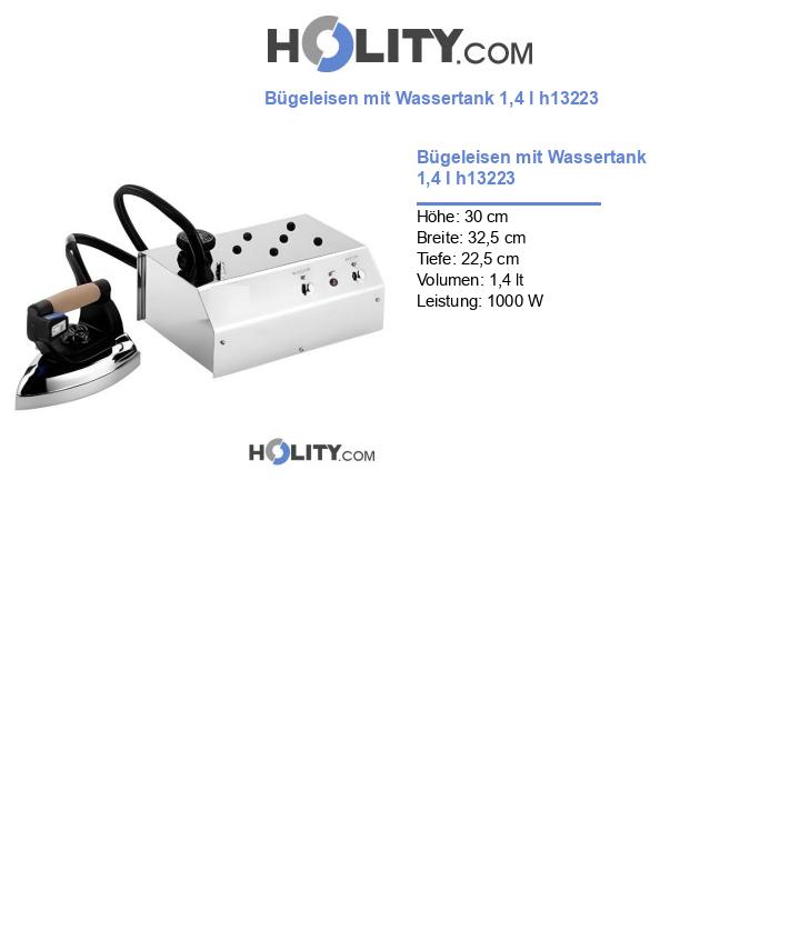 Bügeleisen mit Wassertank 1,4 l h13223