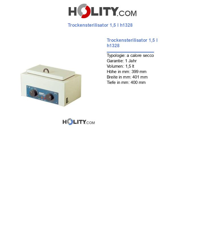 Trockensterilisator 1,5 l h1328