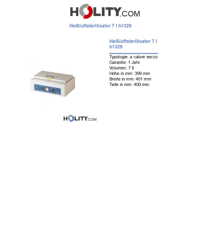 Heißluftsterilisator 7 l h1329