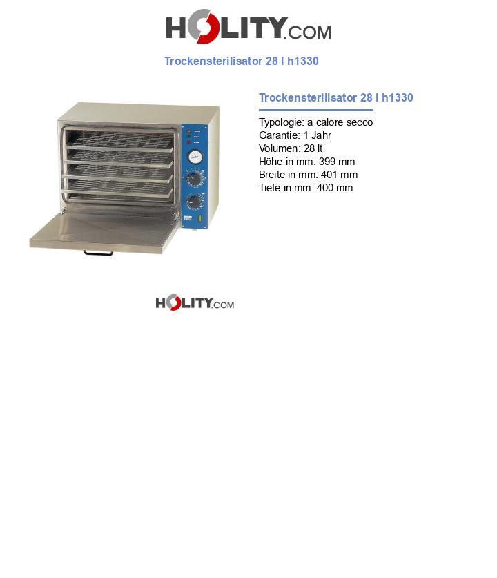 Trockensterilisator 28 l h1330