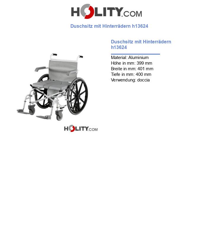 Duschsitz mit Hinterrädern h13624