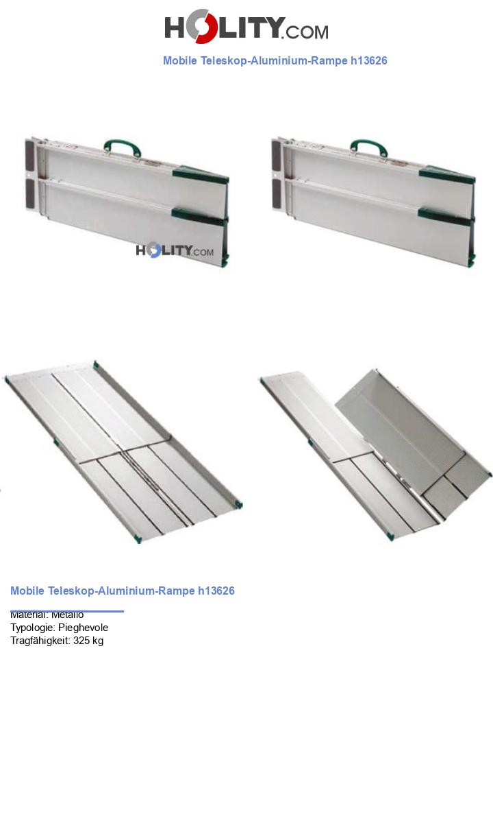 Mobile Teleskop-Aluminium-Rampe h13626
