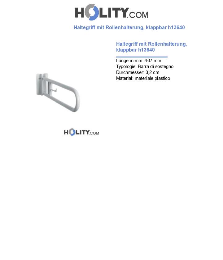 Haltegriff mit Rollenhalterung, klappbar h13640