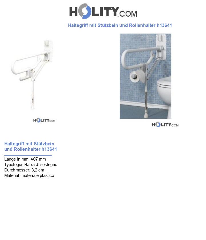 Haltegriff mit Stützbein und Rollenhalter h13641