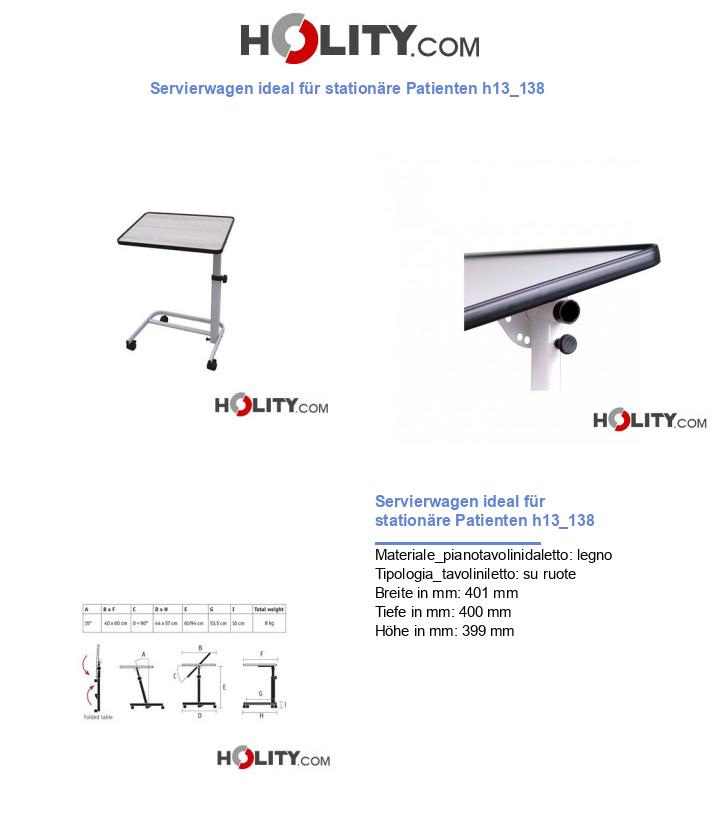 Servierwagen ideal für stationäre Patienten h13_138