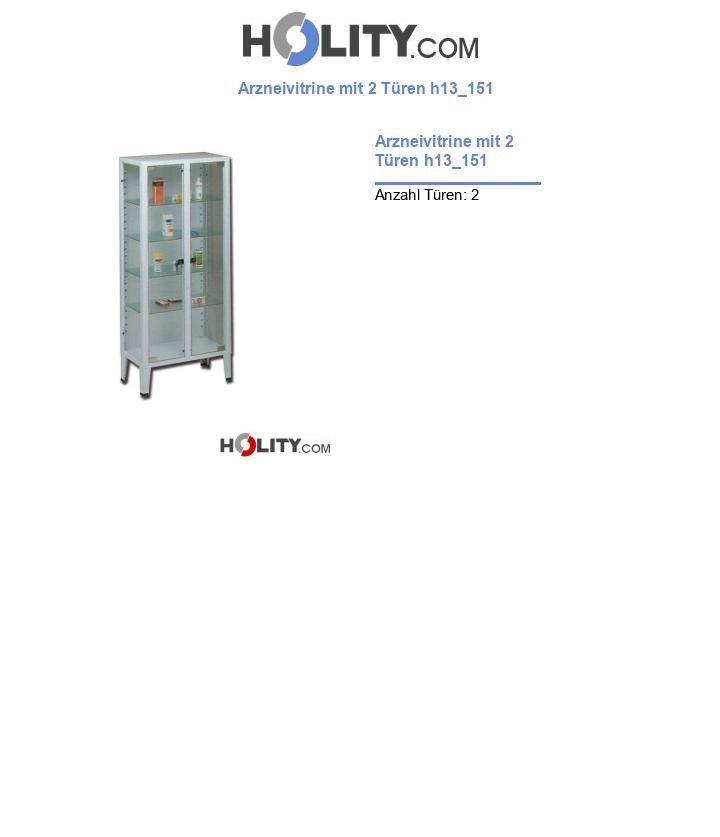 Arzneivitrine mit 2 Türen h13_151
