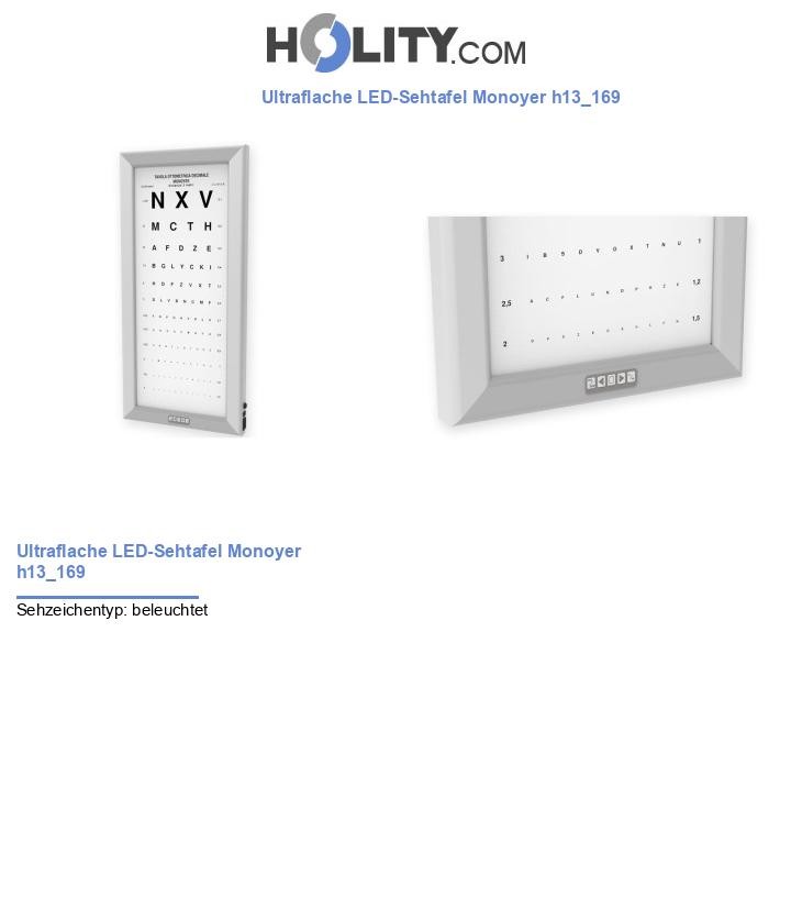 Ultraflache LED-Sehtafel Monoyer h13_169